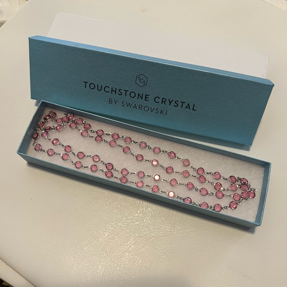 Touchstone: Chanelle necklace, light rose ignite
